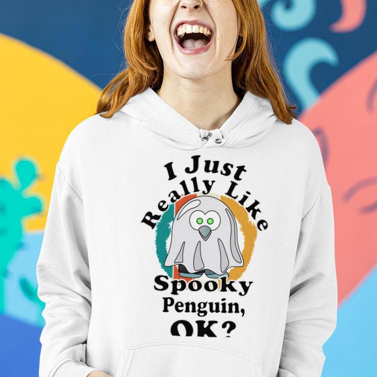 I Really Like Spooky Penguin Ok Women Hoodie Gifts for Her