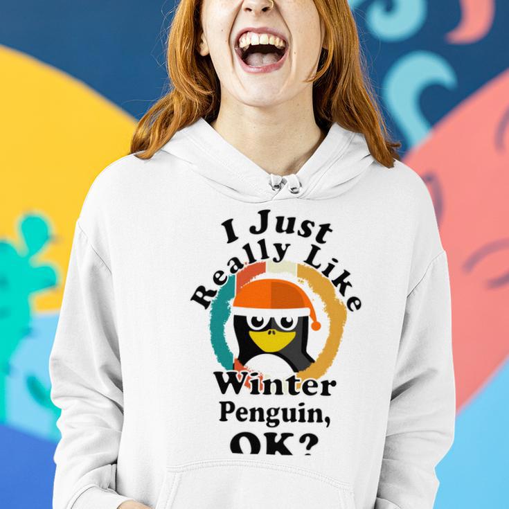 I Really Like Winter Penguin Ok Women Hoodie Gifts for Her