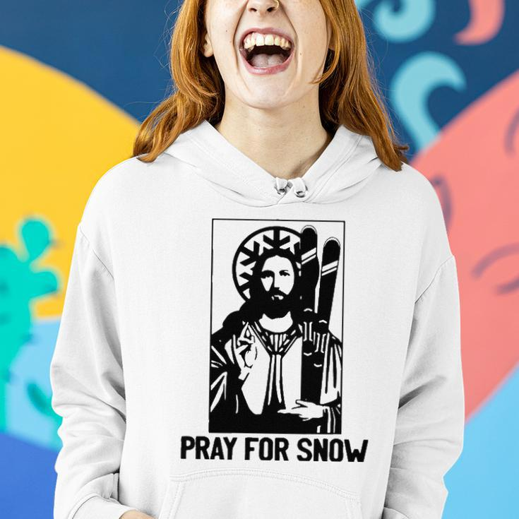 Jesus Christmas Pray For Snow Women Hoodie Gifts for Her