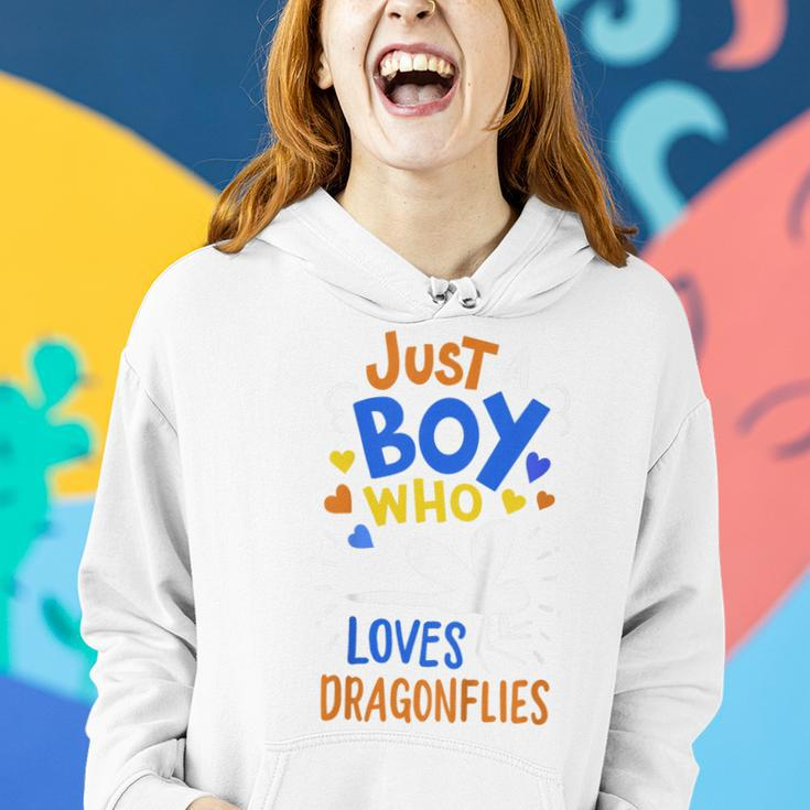Kids Dragonfly Just A Boy Who Loves Dragonflies Gift Women Hoodie Gifts for Her