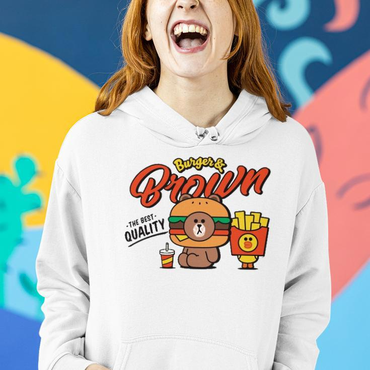 Line Friends Burger & Brown Women Hoodie Gifts for Her