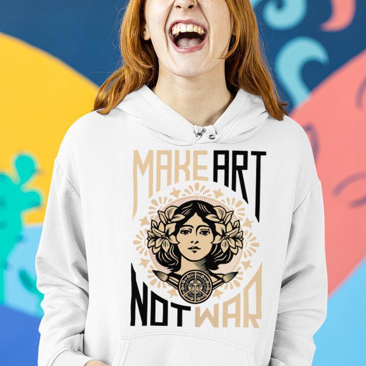 Make Art Not War Symbol Women Hoodie Gifts for Her