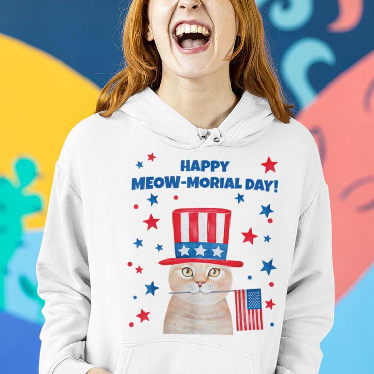 Memorial Day Cat Meowmorial Day Women Hoodie Gifts for Her