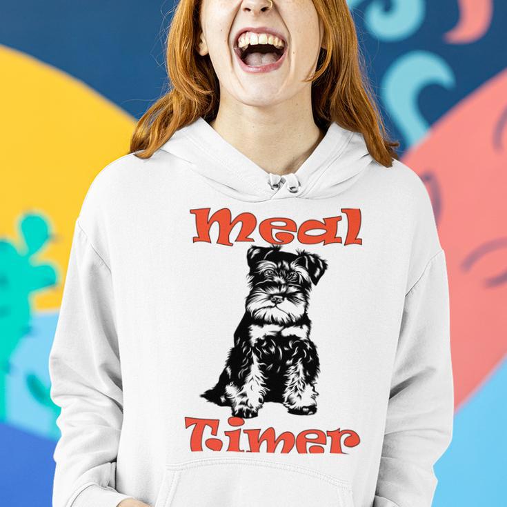 Miniature Schnauzer At Home Meal Timer Multi Tasking Dog Women Hoodie Gifts for Her