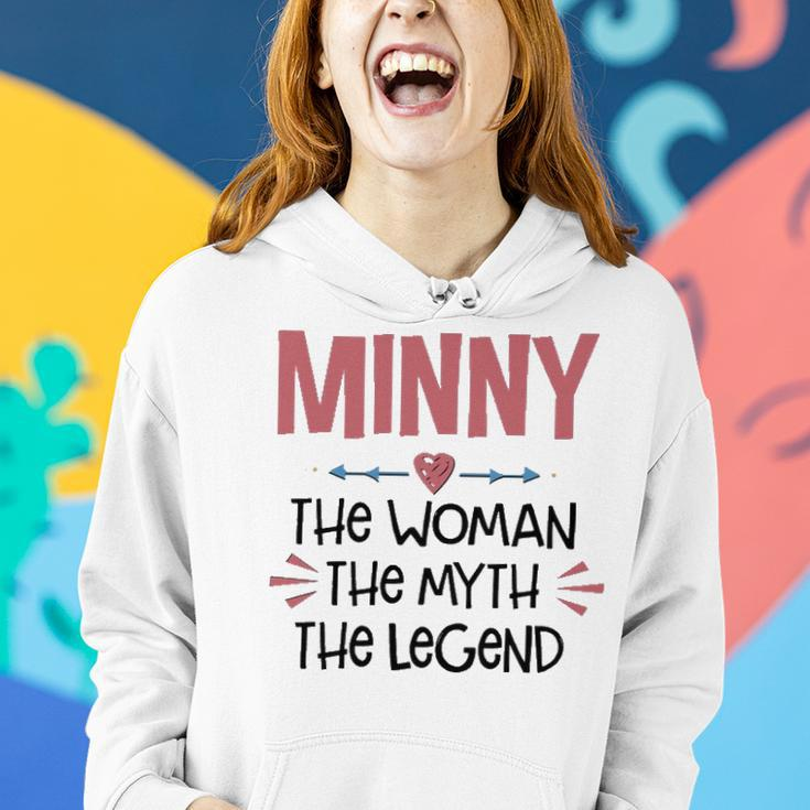 Minny Grandma Gift Minny The Woman The Myth The Legend Women Hoodie Gifts for Her