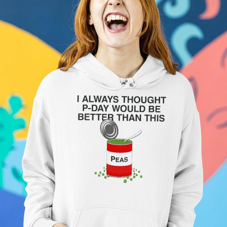 P-Day Funny Lds Missionary Pun Canned Peas P Day Women Hoodie Gifts for Her