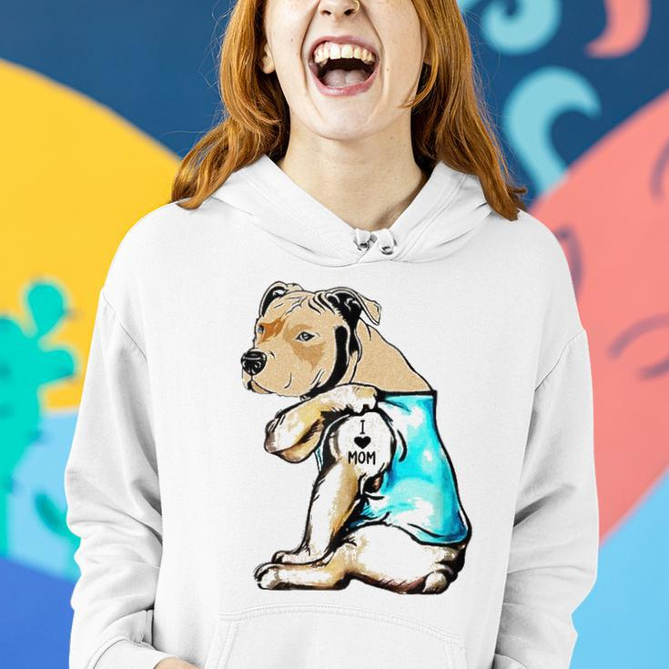 Pit Bull - I Love Mom Tattoo Mothers Day Gift Women Hoodie Gifts for Her