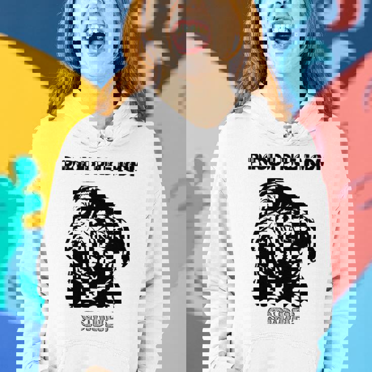 Proud Pug Mom With Pug Portrait Women Hoodie Gifts for Her Proud Pug Mom With Pug Portrait Women Hoodie Gifts for Her