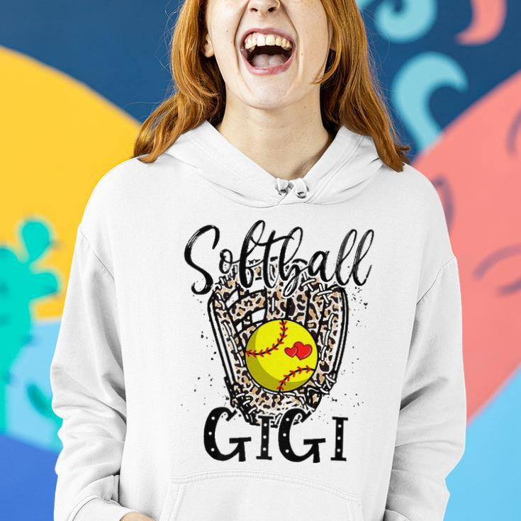 Softball Gigi Leopard Game Day Softball Lover Grandma Women Hoodie Gifts for Her