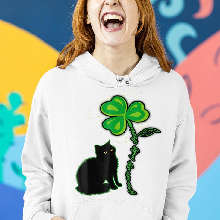 St Patricks Day Black Cat My Lucky Charm Women Hoodie Gifts for Her