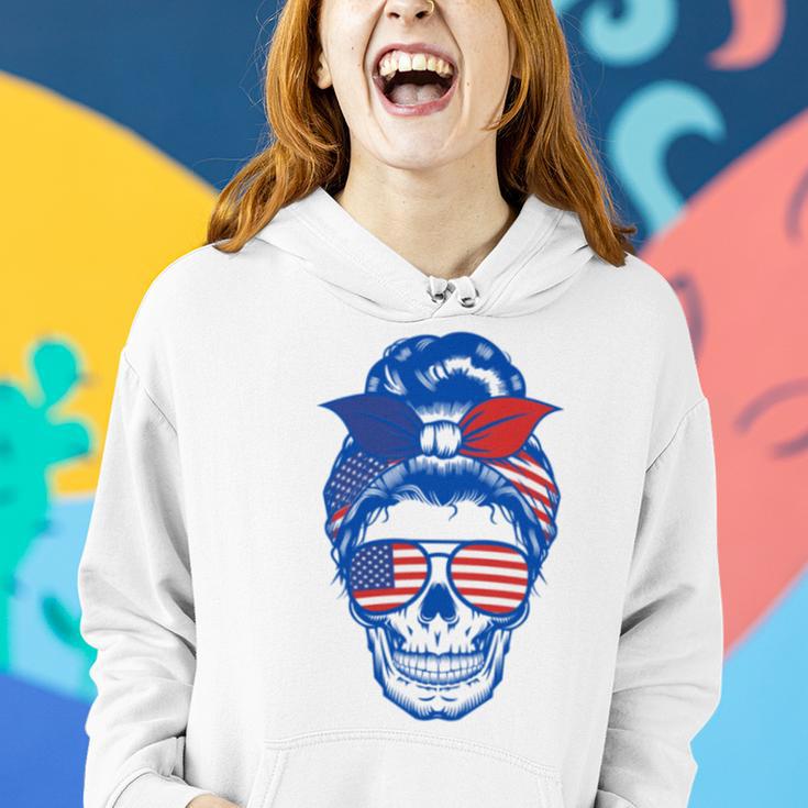 Ultra Maga Red White Blue Skull Women Hoodie Gifts for Her