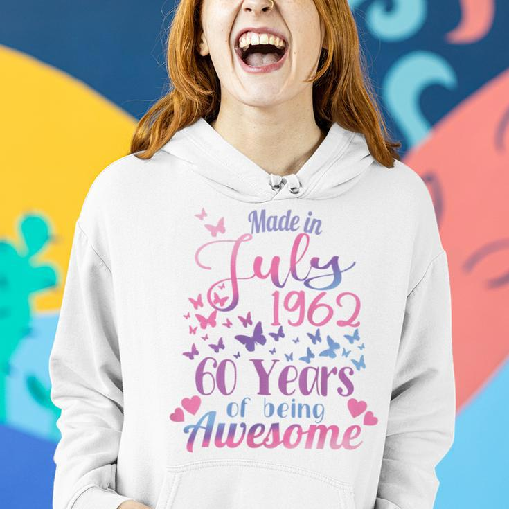 Womens 60Th Birthday July 1962 For Women Her 60 Years Old Awesome Women Hoodie Gifts for Her