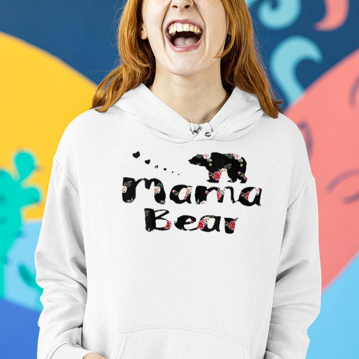 Womens Mama Bear Mom Life - Floral Heart Top Gift Boho Outfit Women Hoodie Gifts for Her