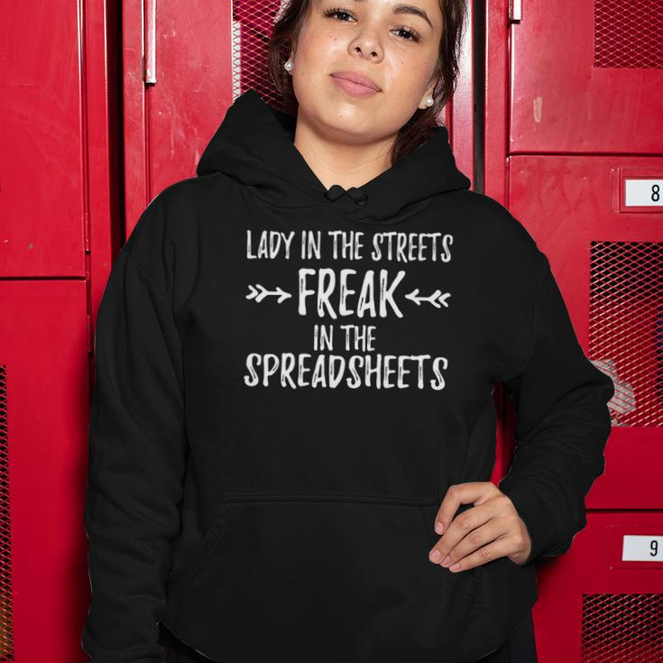 Accountant Lady In The Sheets Freak In The Spreadsheets Women Hoodie Unique Gifts