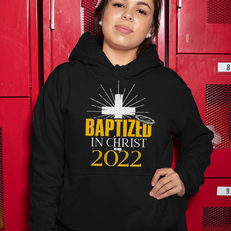 Baptized In Christ 2022 Christian Tee Baptism Faith Women Hoodie Unique Gifts