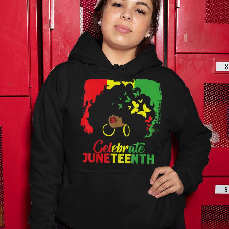 Black Women Messy Bun Juneteenth Celebrate Indepedence Day Women Hoodie Unique Gifts