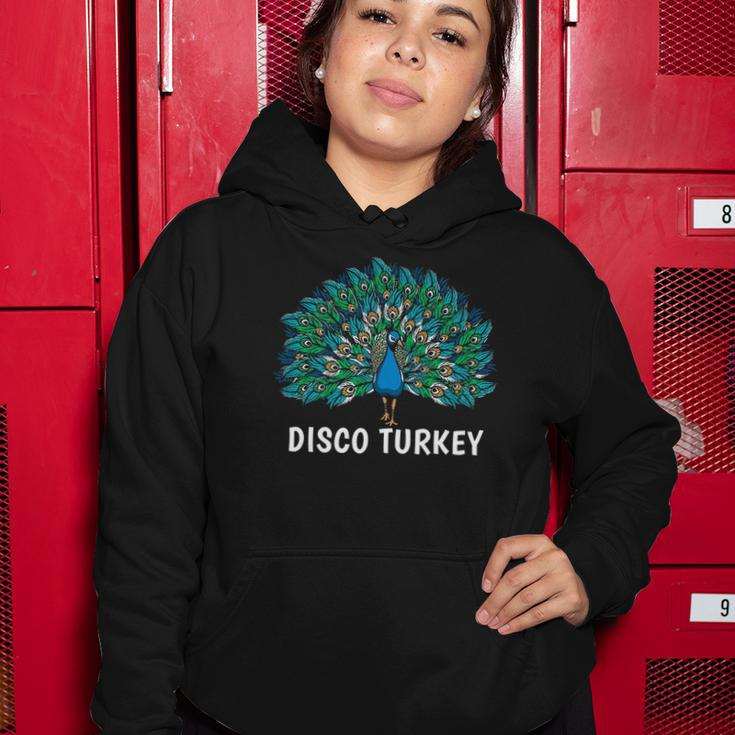 Disco Turkey Cute Peacock Design For Peacock Lover Women Hoodie Unique Gifts