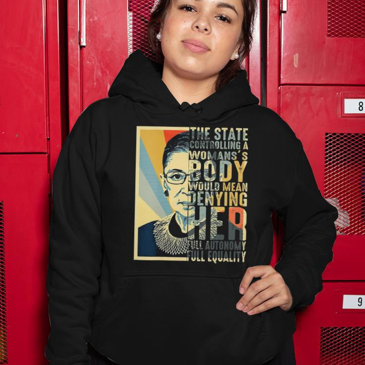 Feminist Ruth Bader Ginsburg Pro Choice My Body My Choice Women Hoodie Unique Gifts