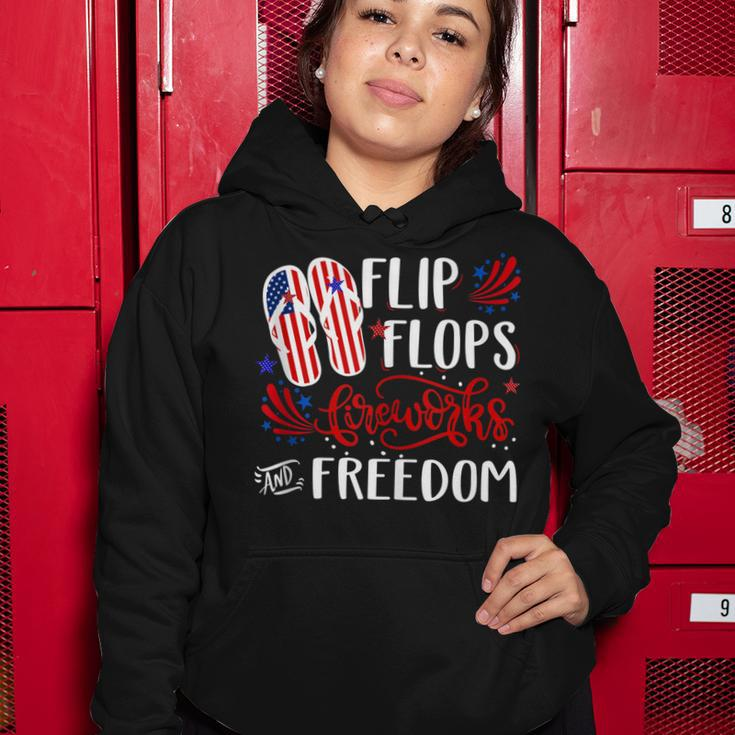 Flip Flops Fireworks And Freedom 4Th Of July V2 Women Hoodie Unique Gifts
