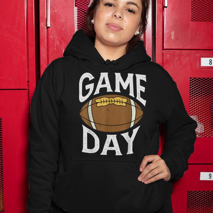 Football Player Vintage Game Day Women Hoodie Funny Gifts