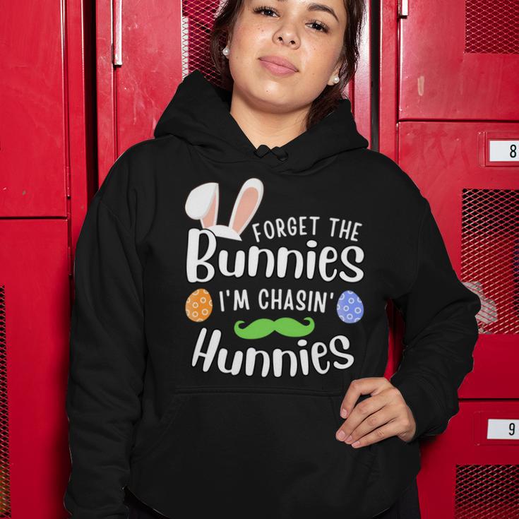 Forget The Bunnies Im Chasing Hunnies Funny Boys Easter Gift Women Hoodie Funny Gifts