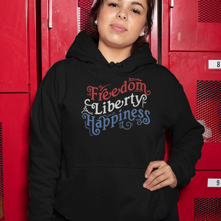 Freedom Liberty Happiness Red White And Blue Women Hoodie Unique Gifts
