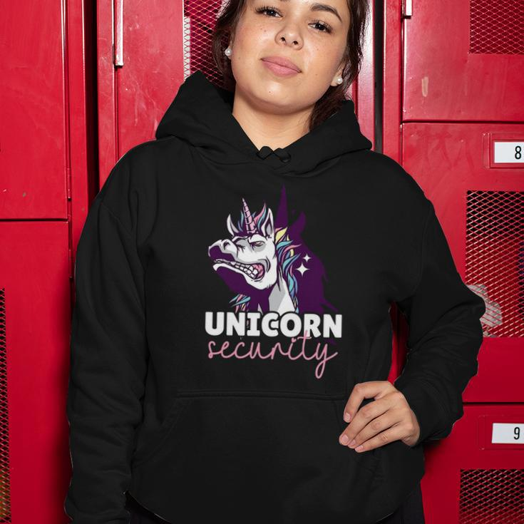 Funny Unicorn Design For Girls And Woman Unicorn Security Women Hoodie Unique Gifts