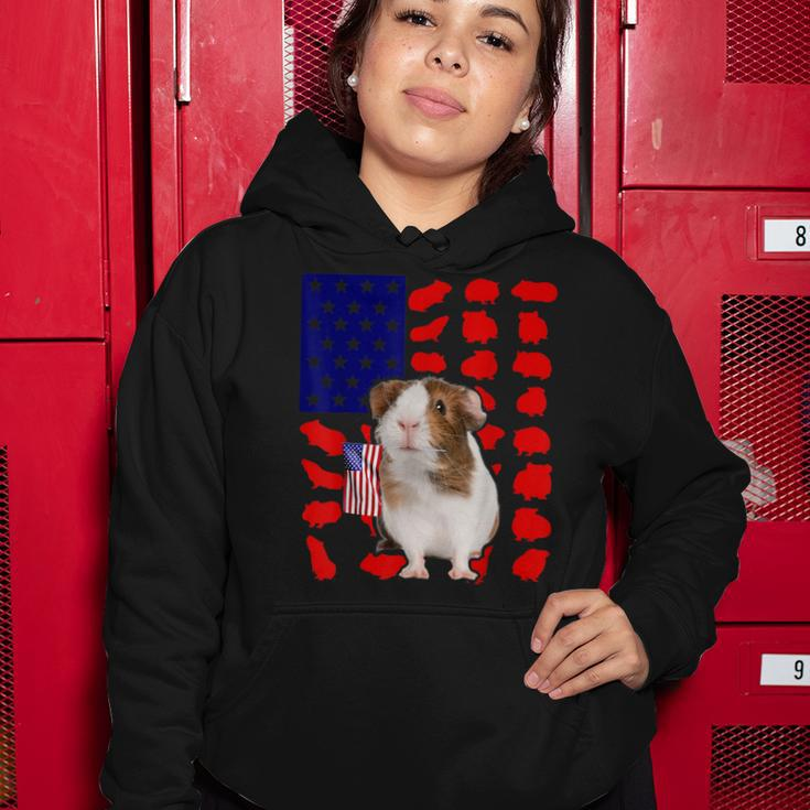 Guinea Pig American Flag 4Th Of July Lover Usa Patriotic Women Hoodie Funny Gifts