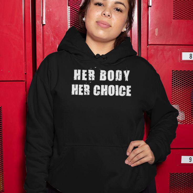 Her Body Her Choice Texas Womens Rights Grunge Distressed Women Hoodie Unique Gifts