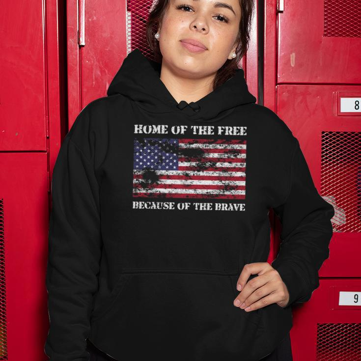 Home Of The Free Because Brave Grunge Women Hoodie Unique Gifts