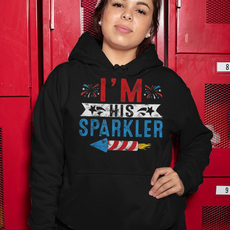 Im His Sparkler 4Th July His And Hers Matching Couples Women Hoodie Funny Gifts