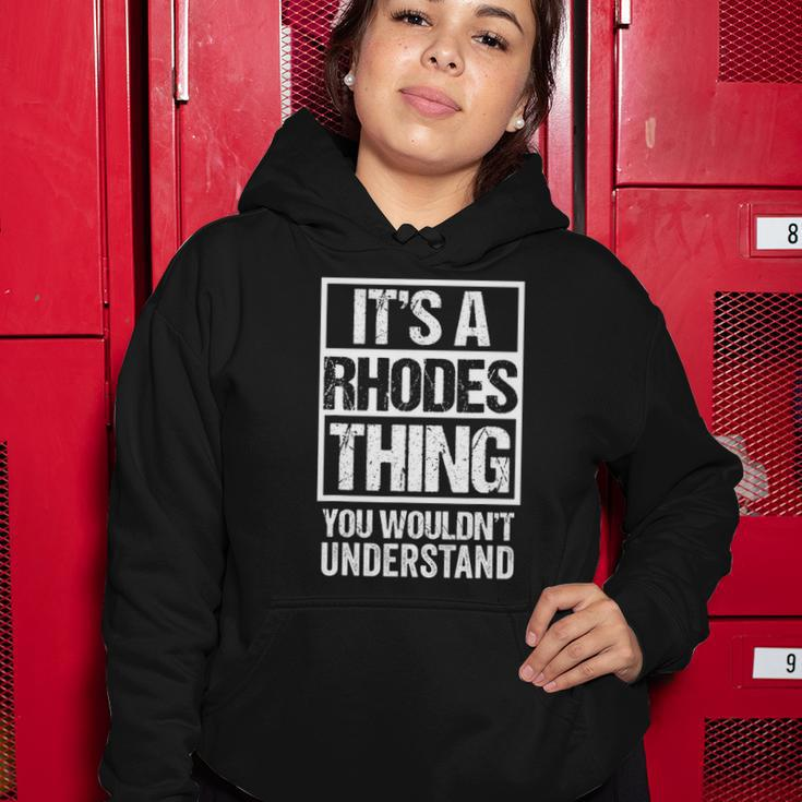 Its A Rhodes Thing You Wouldnt Understand Surname Name Women Hoodie Unique Gifts