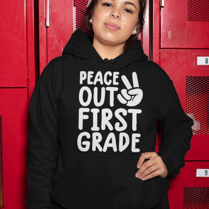 Kids Peace Out 1St Grade For Boys Girls Last Day Of School V2 Women Hoodie Funny Gifts