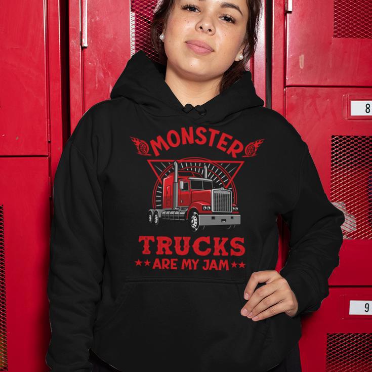 Monster Trucks Are My Jam Women Hoodie Funny Gifts