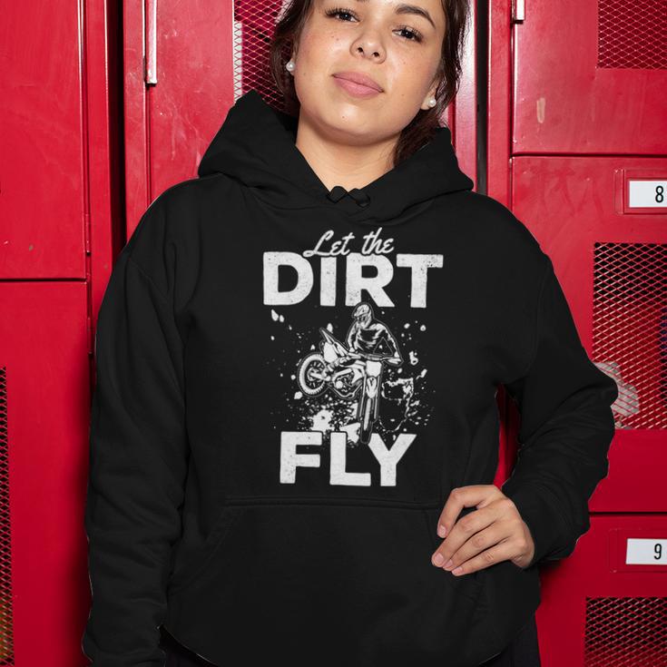 Motorcycle Let The Dirt Fly Dirtbike 494 Shirt Women Hoodie Funny Gifts