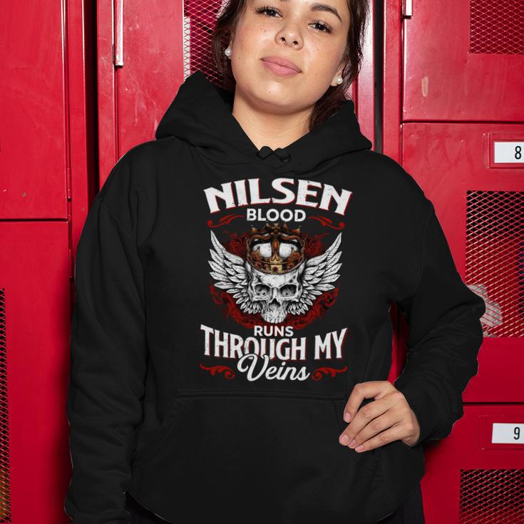 Nilsen Blood Runs Through My Veins Name Women Hoodie Unique Gifts