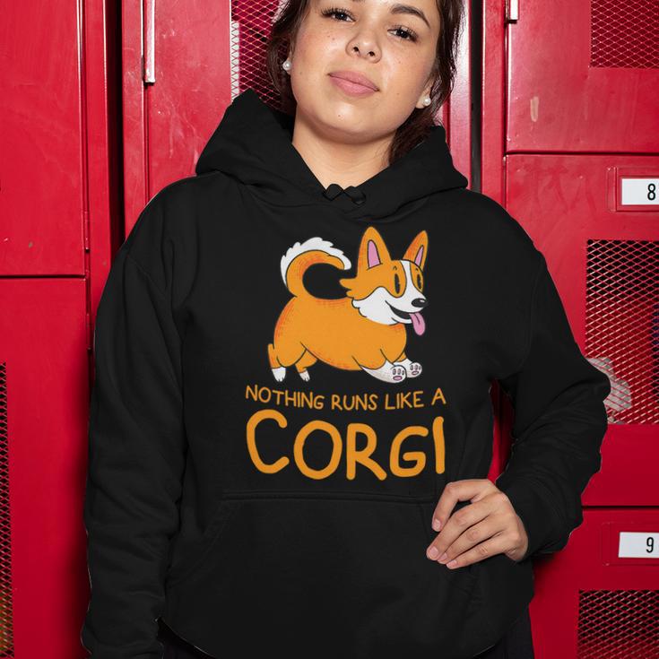 Nothing Runs Like A Corgi Funny Animal Pet Dog Lover V2 Women Hoodie Unique Gifts