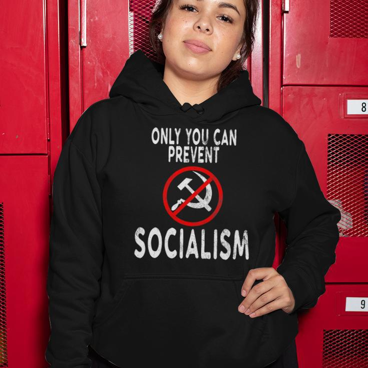Only You Can Prevent Socialism Funny Trump Supporters Gift Women Hoodie Unique Gifts