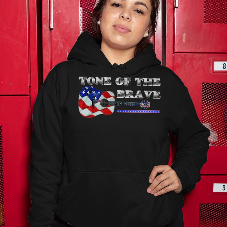 Patriotic Guitar - Tone Of The Brave Women Hoodie Funny Gifts