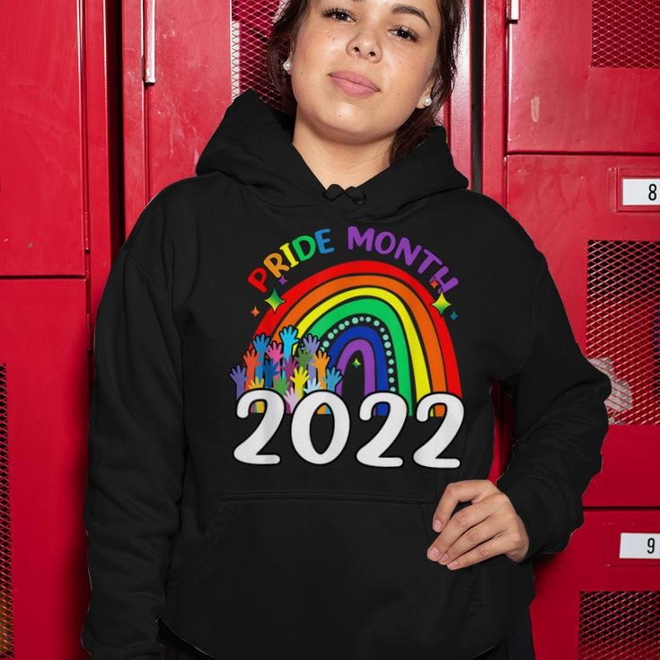 Pride Month 2022 Lgbt Rainbow Flag Gay Pride Ally Women Hoodie Unique Gifts