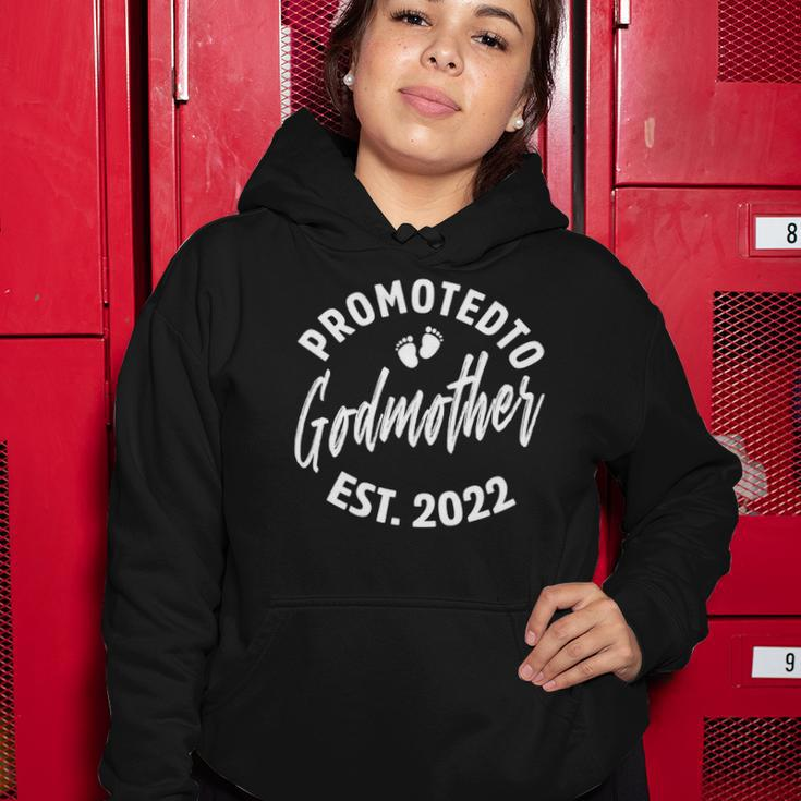 Promoted To Godmother 2022 Pregnancy Best Godmother Women Hoodie Unique Gifts