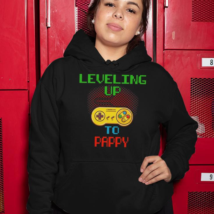 Promoted To Pappy Unlocked Gamer Leveling Up Women Hoodie Unique Gifts