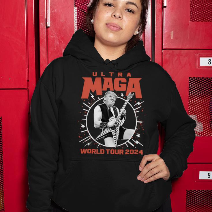 Ultra Maga Trump 2024 Tshirt Heavy Metal World Tour Women Hoodie Funny Gifts