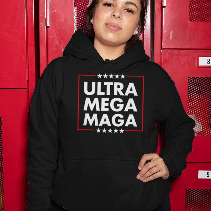 Ultra Mega Maga Trump Liberal Supporter Republican Family Women Hoodie Unique Gifts