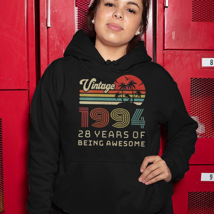 Womens 28 Years Old Birthday Vintage 1994 28Th Birthday Women Hoodie Unique Gifts