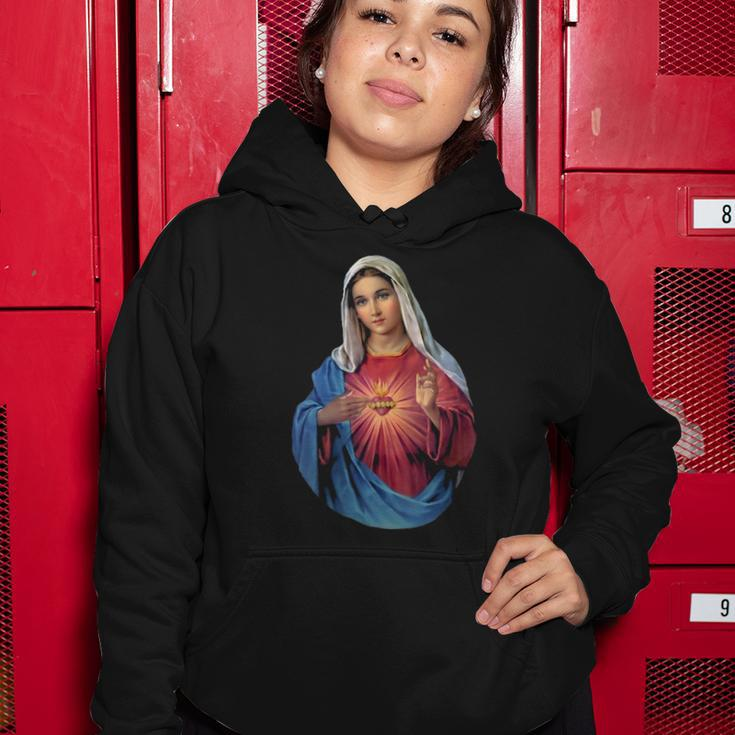 Womens Immaculate Heart Of Mary V-Neck Women Hoodie Unique Gifts