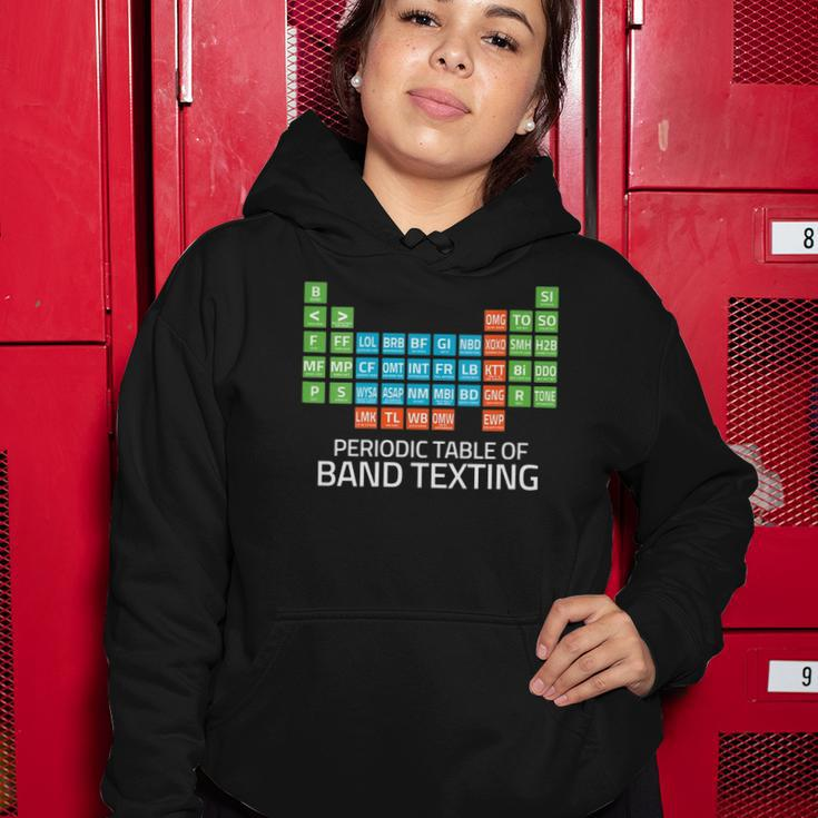 Womens Marching Band Periodic Table Of Band Texting Elements Funny Women Hoodie Unique Gifts