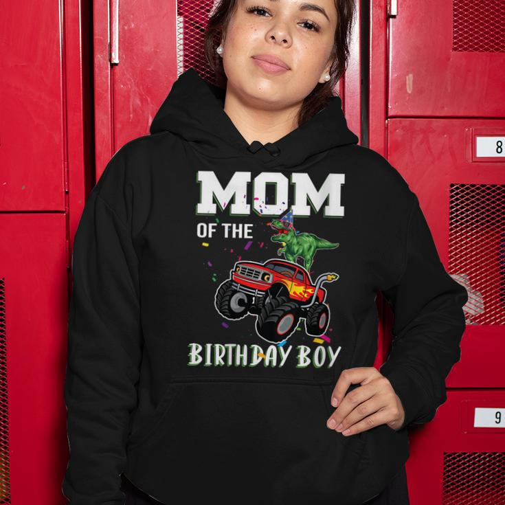 Womens Mom Of The Birthday Boy Your Funny Monster Truck Birthday Women Hoodie Funny Gifts