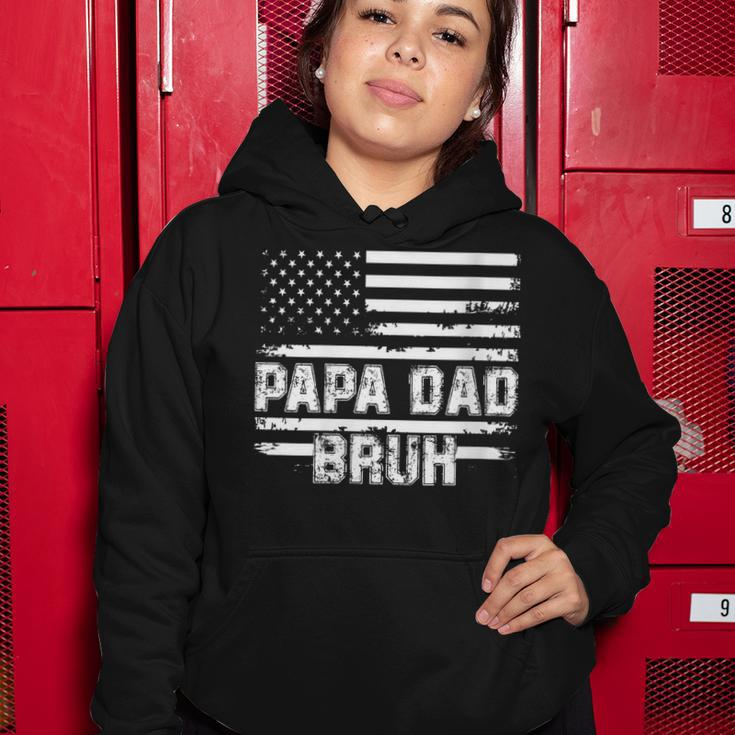 Womens Papa Dad Bruh Fathers Day 4Th Of July Us Vintage Gift 2022 Women Hoodie Funny Gifts