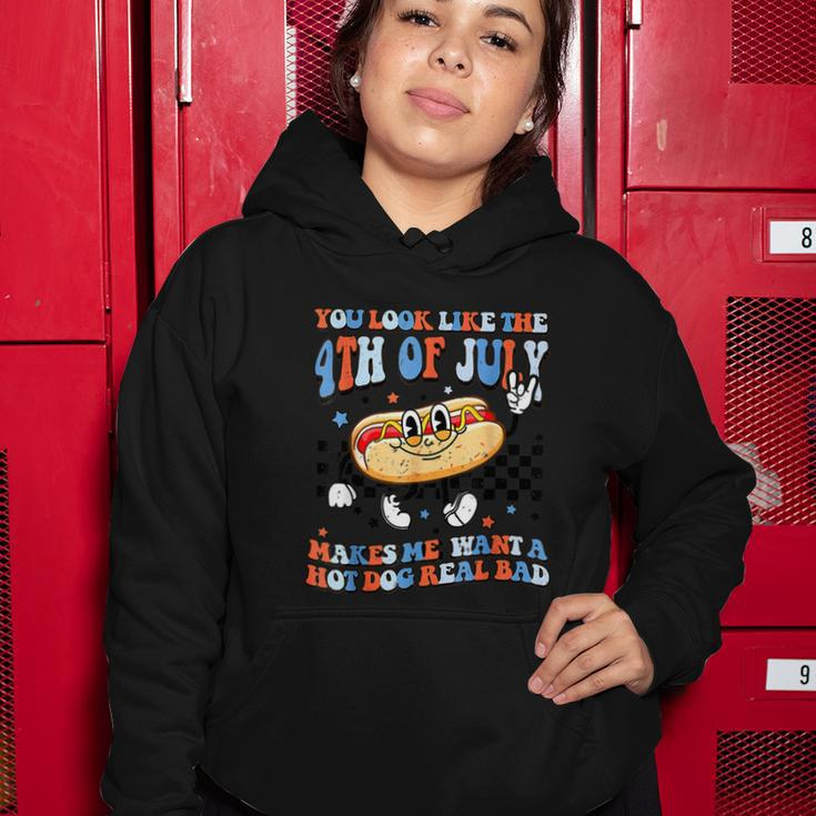 You Look Like 4Th Of July Makes Me Want A Hot Dog Real Bad V2 Women Hoodie Unique Gifts